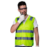 Reflective Vest Construction Fluorescent Vest Multi Pocket Traffic And Road Safety Protective Clothing Annual Review Of Two Horizontal Four Point Velcro