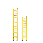 19.6FT Fiberglass Extension Ladder With Hook Fully Insulated Ladders D-Rung Extension Telescoping Ladder For Household Electrical Construction Work