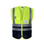 Patchwork Mesh Reflective Vest Multi-functional Universal Night Reflective Vest Road Cleaning Construction Safety Protection Clothes Fluorescent Green