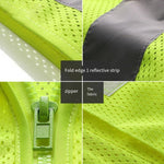 Patchwork Mesh Reflective Vest Multi-functional Universal Night Reflective Vest Road Cleaning Construction Safety Protection Clothes Fluorescent Green