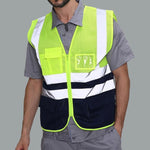 Multi-functional Universal Reflective Vest Multi-purpose Night Reflective Safety Vest Road Cleaning Construction Safety Protection Reflective Vest