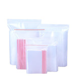 6*200 Pieces Self Sealing PE Transparent Bag Plastic Packaging Bag Thickened