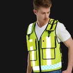 Multifunctional Duty Vest Reflective Vest Without Printed Comfortable Breathable And Highly Reflective Fluorescent Yellow