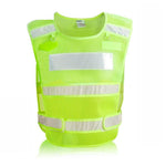 Anti Freeze Cracking Reflective Vest Breathable Without Printed Fluorescent Yellow