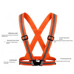 Reflective Vest Safety Gear Safety Vest with High Visibility Adjustable Straps for Running Jogging Cycling Hiking Walking - Orange