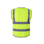 Reflective Vest Multi Pocket Reflective Vest Night Safety Staff Construction Fluorescent Clothing