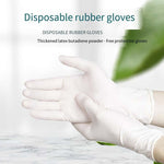 Disposable Rubber Gloves Thickened Non Powder Pitted Protective Gloves L Size 100 Pieces / Box