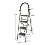 Folding Ladder Industrial Herringbone Ladder Multifunctional Portable Engineering Construction Staircase Small Ladder Climbing Ladder Combined Ladder Climbing Ladder Step Carbon Steel Ladder 4 Steps