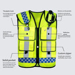 Reflective Vest Double Net Multifunctional Reflective Vest Traffic Warning Safety Engineering Night Reflective Vest