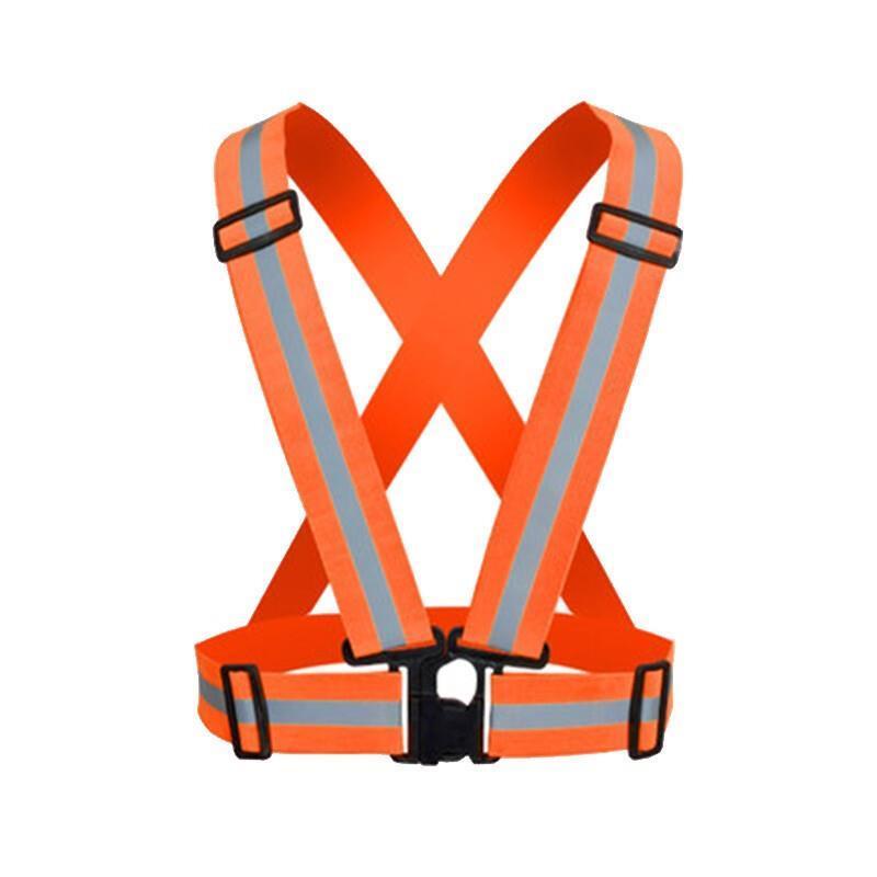 Reflective Vest Reflective Strap Running Vest Traffic Riding Vest Car Safety Warning Vest Environmental Sanitation Reflective Sports Strap Card Deduction Orange