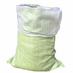 Green 110*140 (100 pack) Plastic Covered Woven Bag With Inner Lining Snake Skin Bag