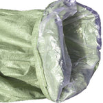 Green 55*95 (100 Pack) Plastic Covered Woven Bag With Inner Lining Snake Skin Bag