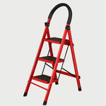 Ladder Folding Ladder Thickening Indoor Herringbone Ladder Mobile Stair Telescopic Ladder Multifunctional Ladder Three Steps