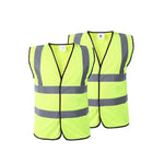 Polyester Cloth Fluorescent Vest Fluorescent Yellow Size S-3XL