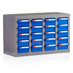 Parts Cabinet Drawer Type Tool Cabinet Parts Box Electronic Components Material Screw Classification Storage Cabinet Small Box 20 Drawer Blue Drawer Without Door