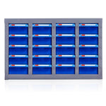 Parts Cabinet Drawer Type Tool Cabinet Parts Box Electronic Components Material Screw Classification Storage Cabinet Small Box 20 Drawer Blue Drawer Without Door