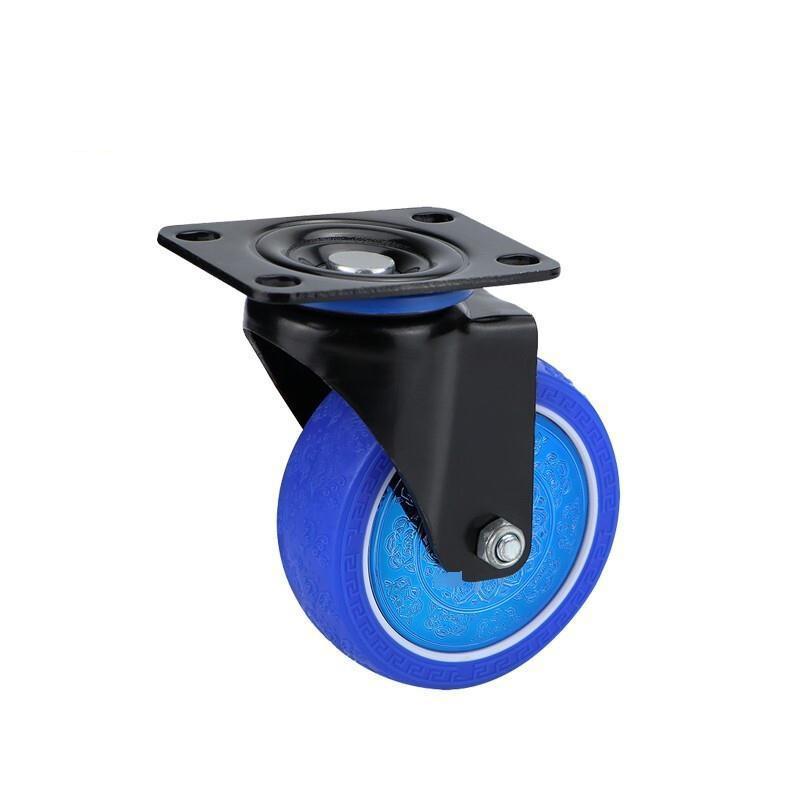 Caster TPR Silent Rubber Wheel Hand Cart Caster 5 Inch Universal Wheel