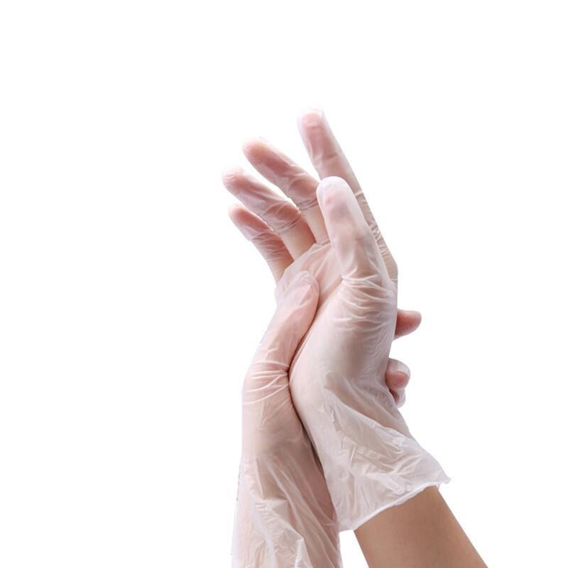 100 Pieces/Bag Disposable PVC Gloves Disposable Protective Gloves Safety Gloves 232mm Free Size