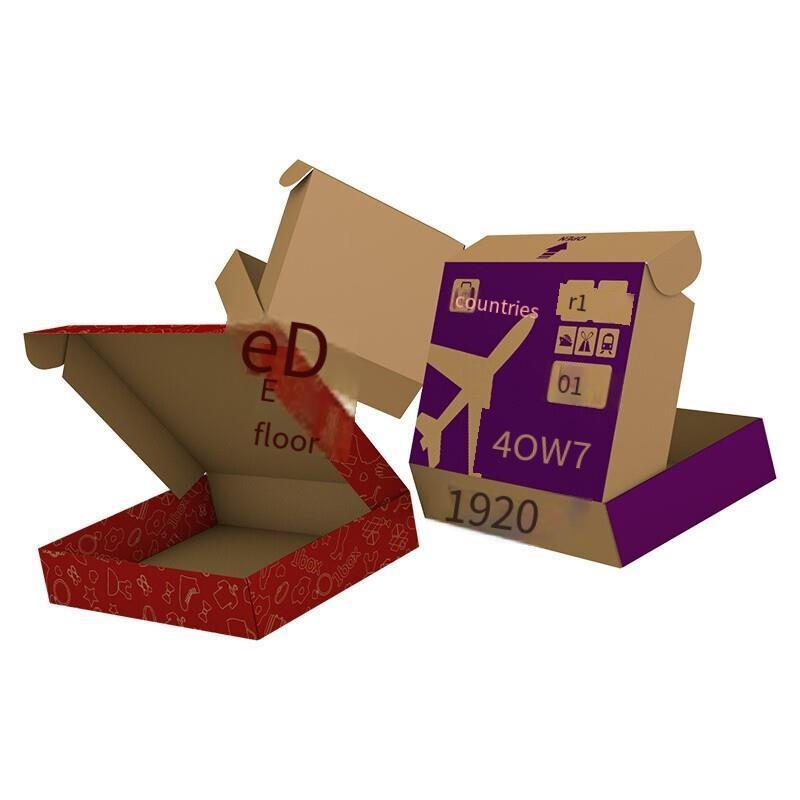 10 Pieces Color Airplane Box 370MM * 290MM * 60MM Carton Express Paper Box Airplane Box Medium Hardness