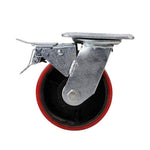 5 Inch Polyurethane PU Caster Industry Trolley Caster Antiskid Silent Pulley Heavy Universal Wheels