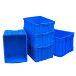 Plastic Turnover Box With Lid 640x425x360mm Industrial Finishing Box Storage Box Blue Logistics Storage Plastic Box (At Least 50 Sets)