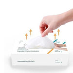 Disposable PVC Protective Gloves Translucent Powder-Free Reinforced M Size  100 / box