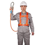 Safety Belt Aerial Work Safety Rope Half Body Belt Waist Protection Three Point Electrical Safety Belt  Single Hook 3m And Buffer Bag