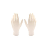 S Size 20 Pairs Disposable Gloves Smooth Protective Gloves With Powder Rubber Milky White Gloves