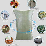 50*80cm 75 Pieces Gray Green Moisture-proof Waterproof Woven Bag Moving Bag Snakeskin Bag Express Parcel Bag Packing Load Bag Cleaning Garbage Bag