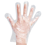 Disposable PE Thickened Transparent Gloves Household Food Catering Beauty Protective Film Average Size 200 Pieces / Bag Large / Average Size