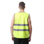 6 Pieces Yellow S/M/L/Xl/XXl/XXXl Reflective Safety Vest