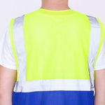 Yellow And Blue Stitching Reflective Vest Mesh (Including Simple Print On The Chest) 1 Piece