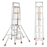 Thickened Aluminum Alloy Telescopic Miter Ladder Project Outdoor Folding Folding Leg Ladder Thickened 5 M 2, 2.7 M Thick 4.7 M Miter Ladder