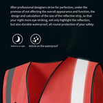 Reflective Vest Zipper Multi Pocket Reflective Vest Fluorescent Red Car Traffic Safety Warning Vest 4 Pieces Reflective Strips Environmental Sanitation Construction Duty Riding Safety Suit