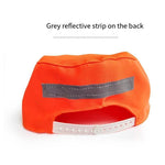 Safety Reflective Vest with Hat Sanitation Vest Work Clothes Reflective Clothing for Cleaning Workers Road Construction - Orange