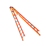 Folding Ladder Carbon Steel Double Side Ladder Thickening Commercial Indoor Engineering Miter Ladder 3m Carbon Steel