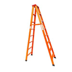 2.4m Folding Ladder Carbon Steel Double Side Ladder Thickening Commercial Indoor Engineering Miter Ladder 2.4m Carbon Steel