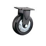 4 Inch Fixed Heavy Duty Casters 4Pcs Black Rubber Wheels Imported Elastic Natural Rubber (ER) Caster Directional Wheel - 4Pcs