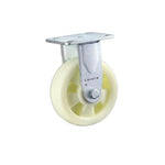 5 Inch Polypropylene (PP) Caster Directional Wheel 4pcs Pack Fixed Heavy Beige Casters - 4pcs