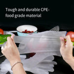 Thicken And Lengthen Disposable Gloves CPE Disposable Gloves For Eating Lobster Baking Non Stick Cooking Gloves 100 Pieces / Box