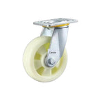 6 Inch Plate Swivel Beige Caster Wheels 4Pcs Flat Bottom Movable Polypropylene (PP) Caster Medium and Heavy Duty Universal Wheels - 4Pcs