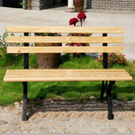 Park Chair Outdoor Bench Solid Wood Row Chair Outdoor Leisure Back Chair Community Park Chair 1.5m