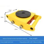 6T Small Handling Equipment Orange PU Casters Thickened Steel Plate Handling Truck for Materials Handling