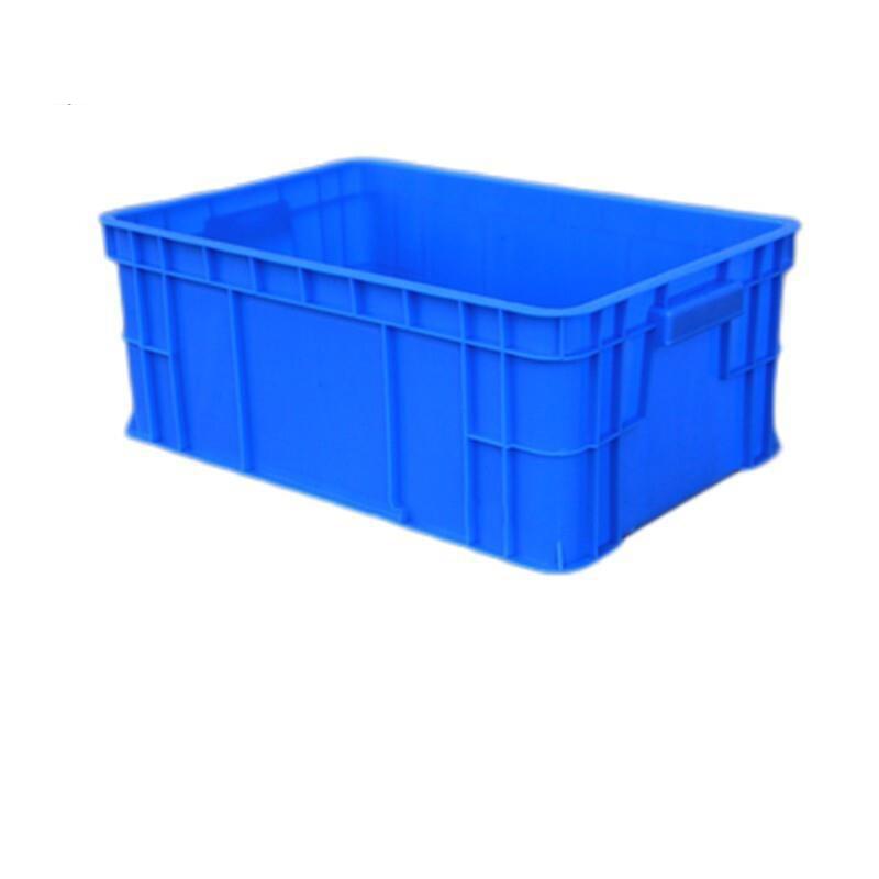 Thickened Plastic Turnover Box Rectangular Finishing Box Logistics Storage Box Storage Box Material Box Storage Box Shelf Parts Box Dark Blue