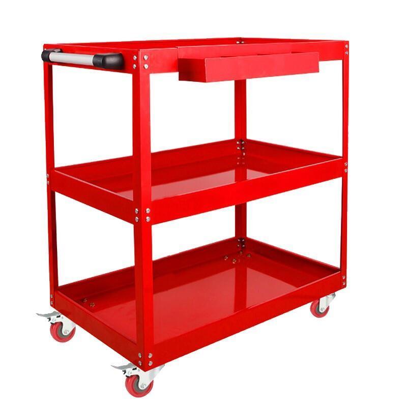 3 Tier Tool Car Trolley Workshop Trolley Multi Function Auto Repair Car Parts And Tools Storage Cabinet Thickened Tool Car