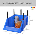 New Shelf Inclined Opening Sorting Storage Box Parts Box Combined Material Box Q3 340 * 200 * 140mm Blue (10 Pack)