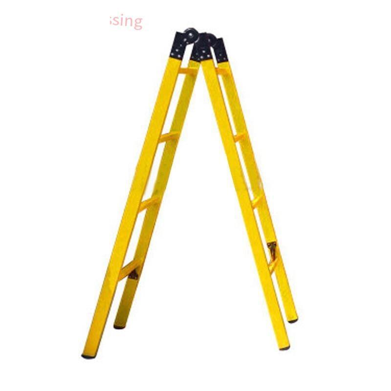 Glass Ladder Electric Safety Construction Herringbone Ladder Telescopic Lifting Joint Fishing Rod Single Ladder (joint Ladder Expanded 4m)