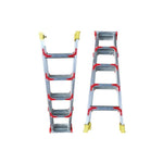 2.5m Aluminum Alloy Ladder Miter Ladder Folding Single Side Climbing Ladder Warehouse Folding Thickened Multifunctional Indoor Engineering Aluminum Ladder