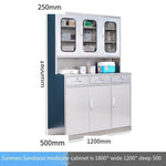 201 Stainless Steel Medicine Cabinet Three Bucket Three Door Western Tool Storage Instrument  Display YYS-BXG-061