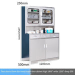 304 Stainless Steel Medicine Cabinet Three Bucket Two Door Western Tool Storage Instrument Display YYS-BXG-061